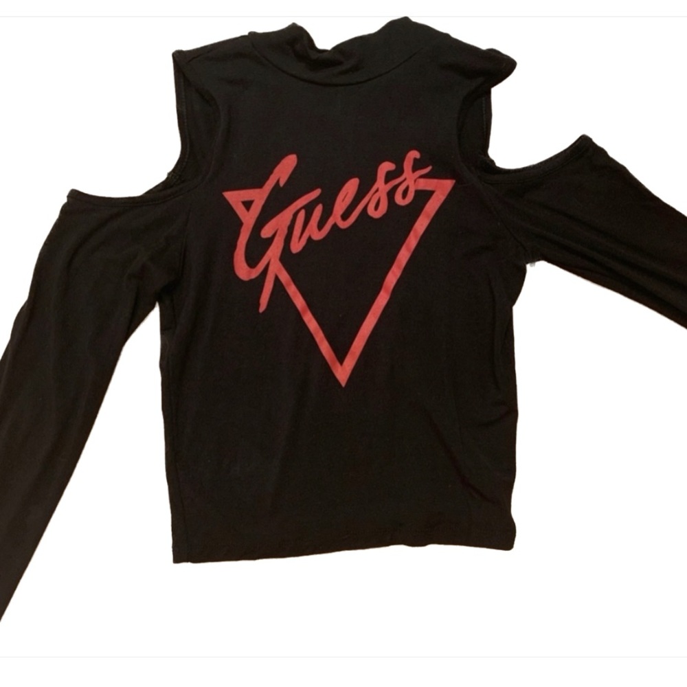 Guess cropped, open shoulders, open back shirt